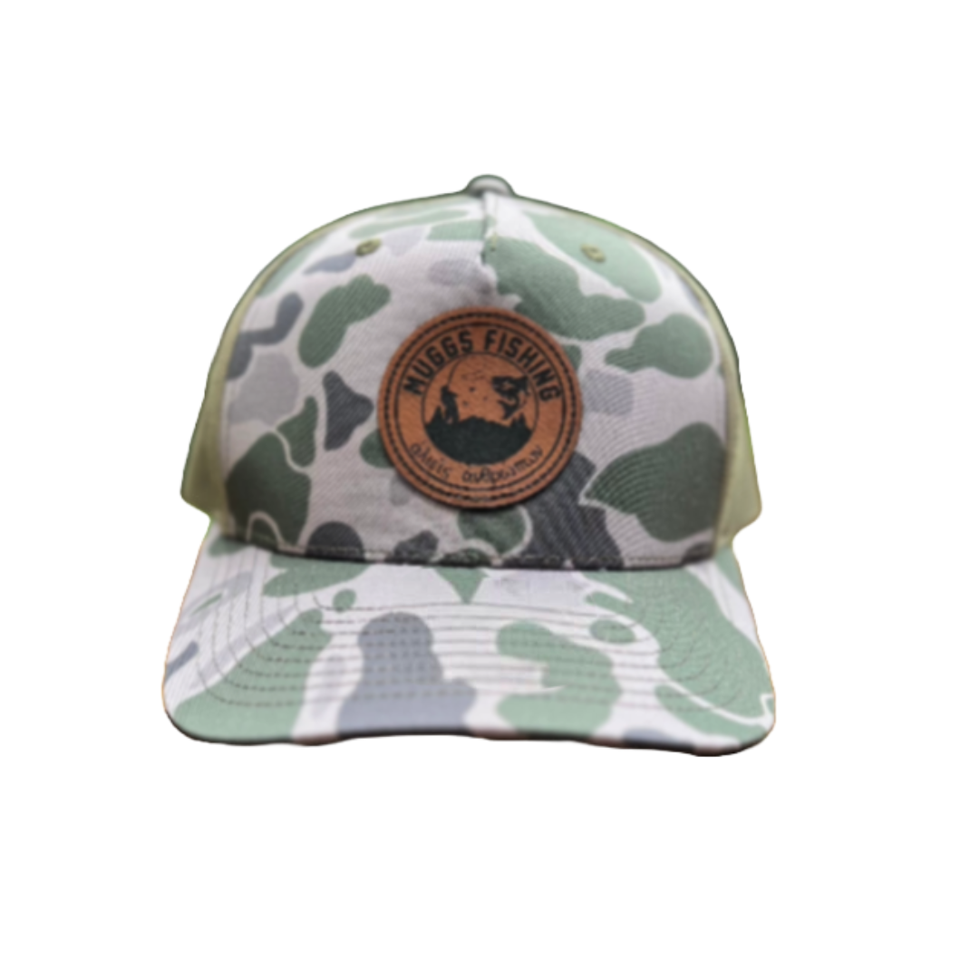 MUGGS Fishing Leather Patch Hat