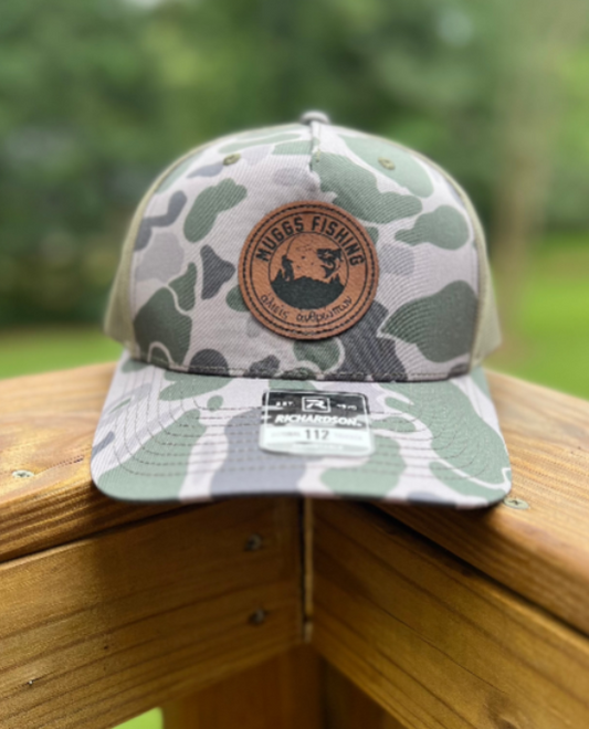 MUGGS Fishing Leather Patch Hat