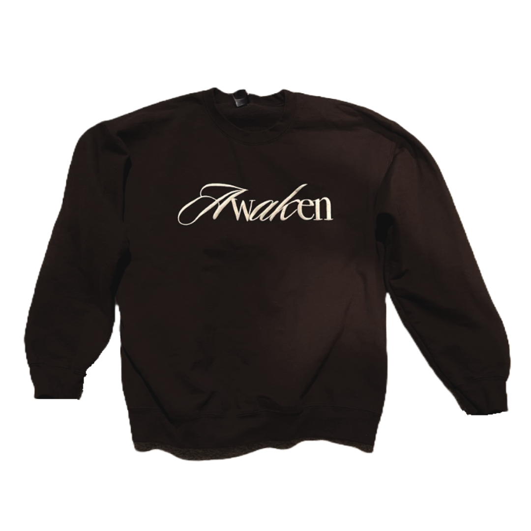 Awaken Brown Crewneck